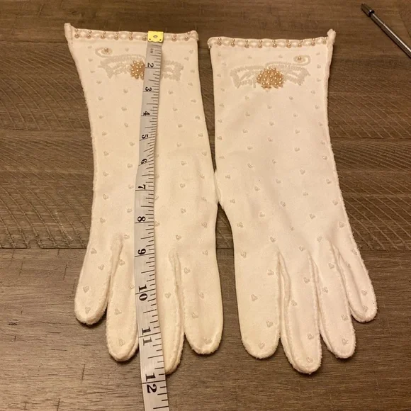 Vintage Beaded Long Dress Gloves - Picture 8 of 8